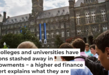 Prospective students tour Georgetown University’s campus in Washington in 2013. AP Photo/Jacquelyn Martin